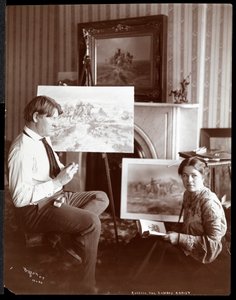 Russell the Cowboy Artist, 1905 (sølv gelatinetryk)